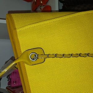 Vibrant Yellow Tote with Handles